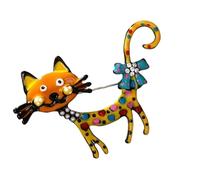 Broche decorativo de animales con diseño de gato de dibujos animados, detalle de puntos brillantes para ropa de solapa, suéteres, abrigos y bolsos Pin de solapa decorativo Joyería de animales