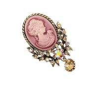 Broche decorativo de lujo con diamantes de imitación para mujer, joyería de metal resistente para trajes de noche, diamantes de imitación para mujer, talla única, como se describe