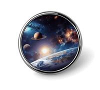 Broche decorativo para mochila con diseño del universo, la galaxia y el espacio exterior. Broches para solapa, ideales para hombres y mujeres. También perfectos para trajes, sombreros, mochilas, bolso