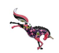 Broche del año del caballo 2026, Pin que simboliza la pureza, abalorio de fantasía Vintage, flor de pecho de aleación, gran regalo, abalorio diario, broche de caballo Retro