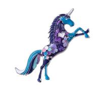 Broche del año del caballo 2026, Pin que simboliza la pureza, amuleto de fantasía Vintage, flor de pecho de aleación, gran regalo, amuleto diario, hermoso Pin con distintivo