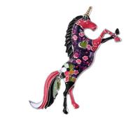 Broche del año del caballo 2026, Pin que simboliza la pureza, amuleto de fantasía Vintage, flor de pecho de aleación, gran regalo, amuleto diario, hermoso Pin con distintivo
