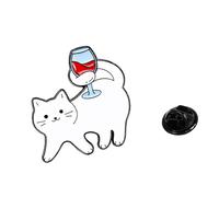 Broche delicado con diseño de gato de dibujos animados para ropa, mochila, decoración, gran regalo para todas las edades, broche de metal, Einheitsgröße, como se describe