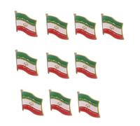 Broche detallado con bandera nacional iraní que se produce en múltiples procesos para mejorar la durabilidad del uso diplomático Reliquias de banderas coleccionables, Einheitsgröße, como se describe