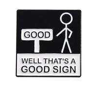 Broche divertido de Stickman con figura de palo creativo, adorno distintivo para ropa, accesorio de fiesta llamativo, adorno distintivo, talla única, como se describe