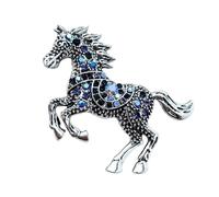 Broche Ecuestre Esmaltado De Aleación De Zinc Con Juego De Puntas Diamantes De Imitación Joyería De Versátil Regalo Accesorio De Ropa Alfiler De Caballo Esmaltado Hecho a Mano