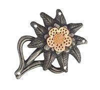 Broche Edelweiss Vintage - Broche de Flores Pin Insignia para Mujer Hombre - Accesorio de Vestuario Regalo (3x5cm / 1.2x2 inch)