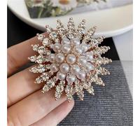 Broche Elegant Pearl Flower Brooch Pin Badge For Women Girls Fashion Clothes Decorative Brooches(Color2)