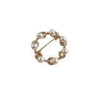 Broche Elegant Pearl Flower Brooch Pin Badge For Women Girls Fashion Clothes Decorative Brooches(Color6)