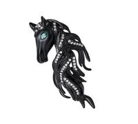 Broche elegante con diseño de caballos, materiales de aleación para el trabajo, eventos, uso diario, tres colores, elige un broche formal casual, One Size, como se describe