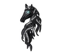 Broche elegante con diseño de caballos, materiales de aleación para el trabajo, eventos, uso diario, tres colores, elige un broche formal casual, talla única, como se describe