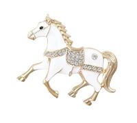 Broche En Forma De Caballo, Accesorio De Vestir De Moda Novedad, Broches De Diamante De Imitación De Moda Pernos De Solapa, Para Hombres Mujeres Niños Jóvenes Adolescentes Esposa Marido Hijo Hija