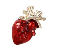 Broche en forma de corazón elegante de aleación para el pecho, pin de solapa para el cuerpo humano, accesorio de ropa para mujeres y niñas, accesorio de joyería de moda