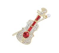 Broche en forma de violín para entusiastas de la música y broche de instrumento de moda individualista para varios temas de solapa P, One Size, Como se describe, como se describe