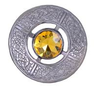 Broche escocesa a cuadros con escudo de cardo de 3 pulgadas, acabado plateado, broche para bufanda para hombres y mujeres, broche rojo, verde, azul, banda de tartán, chal, broches de mujer, broches de