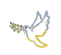 Broche esmaltado blanco refinado para mujer, accesorio de paz para ropa, sombreros, bolsos y bufandas
