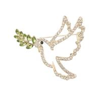 Broche esmaltado blanco refinado para mujer, accesorio de paz para ropa, sombreros, bolsos y bufandas