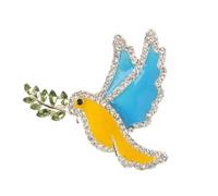 Broche esmaltado blanco refinado para mujer, accesorio de paz para ropa, sombreros, bolsos y bufandas