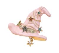 Broche esmaltado con sombrero de bruja a la moda, ideal para fiestas temáticas y trajes de moda, broche vintage de sombrero de mago, One Size, como se describe