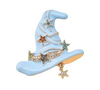 Broche esmaltado con sombrero de bruja a la moda, ideal para fiestas temáticas y trajes de moda, broche vintage de sombrero de mago, One Size, como se describe