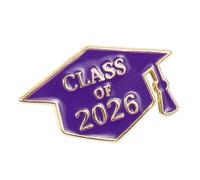 Broche esmaltado de aleación Zn para gorra de graduación del año 2026 para estudiantes, logros académicos, recuerdos y graduados, One Size, como se describe