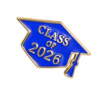 Broche esmaltado de aleación Zn para gorra de graduación del año 2026 para estudiantes, logros académicos, recuerdos y graduados, One Size, como se describe
