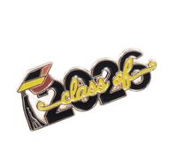 Broche esmaltado de aleación Zn para gorra de graduación del año 2026 para estudiantes, logros académicos, recuerdos y graduados, One Size, como se describe