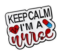 Broche esmaltado de la serie Hospital de moda con letras inglesas para médico, enfermera, aleación, accesorio de regalo creativo para solapa, accesorio de confianza y cuidado, pin de ramillete, talla