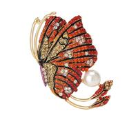 Broche esmaltado de mariposa - Pin de solapa vintage de insectos - Alfileres inspirados en la naturaleza para bufanda, blazer, Metal