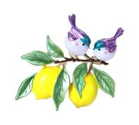 Broche esmaltado de pájaro de limón para mujeres y hombres, trajes casuales, accesorios de fiesta, regalo, joyería, decoración de pecho, pin ramillete, One Size, como se describe