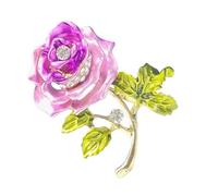 Broche Esmaltado De Rosas Aleación Resistente Pon La Solapa Flores Coloridas Para Mujeres Ropa Mochila Y Accesorios Sombrero La Solapa