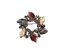 Broche Exquisite Leaf Ring Rhinestone Brooch Corsage Collar Pin Decorative Brooch Brooch Pins Sparkly Brooch Clothing Accessories(Type8)