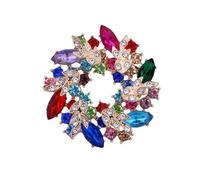 Broche Exquisite Leaf Ring Rhinestone Brooch Corsage Collar Pin Decorative Brooch Brooch Pins Sparkly Brooch Clothing Accessories(Type3)