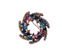 Broche Exquisite Leaf Ring Rhinestone Brooch Corsage Collar Pin Decorative Brooch Brooch Pins Sparkly Brooch Clothing Accessories(Type12)