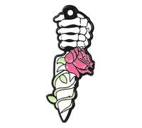 Broche fantasma esmalte rosa CD café araña corazón pin de solapa joyería, Klein, Metal no precioso