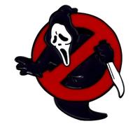 Broche fantasma esmalte rosa CD café araña corazón pin de solapa joyería, Klein, Metal no precioso