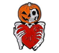 Broche fantasma esmalte rosa CD café araña corazón pin de solapa joyería, Klein, Metal no precioso