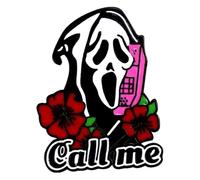 Broche fantasma esmalte rosa CD café araña corazón pin de solapa joyería, Klein, Metal no precioso