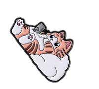 Broche felino juguetón para trajes casuales de aleación, accesorio de decoración de pecho ideal para los amantes de los animales, Metal