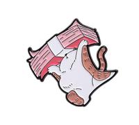 Broche felino juguetón para trajes casuales de aleación, accesorio de decoración de pecho para amantes de los animales, lindo pin felino, talla única, como se describe