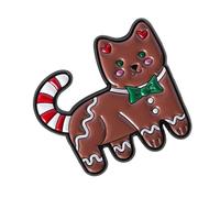 Broche festivo de Gingersnap de galletas para gatitos, ramilletes, joyería de Navidad, amigo, familia, accesorio para vacaciones, mochila, One Size, Como se describe