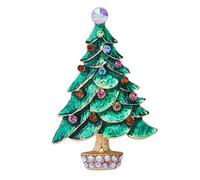 Broche festivo para árbol de Navidad con diamantes de imitación, broche de solapa con diamantes de imitación, pines decorativos de Navidad para, reuniones, citas, bares, salientes, Refer to