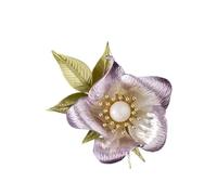 Broche floral creativo con un intrincado acento de flores para trajes formales informales, broche pintado a la moda, pin con textura de pétalo detallada, talla única, como se describe