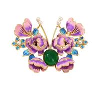 Broche floral de aleación para chaquetas, vestidos, accesorio elegante para mujer, accesorio de moda, broche de flores de mariposa, accesorio de aleación, trajes diarios para ocasiones especiales, One