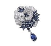 Broche floral detallado con materiales fáciles de usar, accesorio de joyería resistente en forma de rosa para cenas de gala y atuendos, broche resistente para vestidos, One Size, como se describe