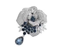 Broche floral detallado con materiales fáciles de usar, accesorio de joyería resistente en forma de rosa para cenas de gala y atuendos, broche resistente para vestidos, One Size, como se describe