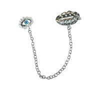 Broche gótico de moda de ojo de diablo Peasecod, perfecto para agregar encanto a cualquier atuendo. Broche de ramillete de perlas delicadas con broche único de aleación, Einheitsgröße, como se