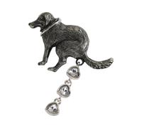 Broche humorístico para caca de perro, ligero y resistente, adorno ideal para añadir un toque de diversión a cualquier persona, Medium, Metal, No es una piedra preciosa