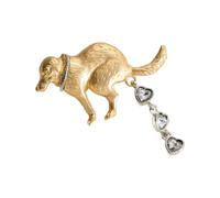 Broche humorístico para caca de perro, ligero y resistente, adorno ideal para añadir un toque de diversión a cualquier persona, Medium, Metal, No es una piedra preciosa