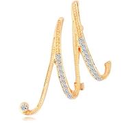 Broche inicial, broche con letras para mujer, broche A-Z 26, broches de moda con letras de diseño personalizado, alfileres para cuello (M)